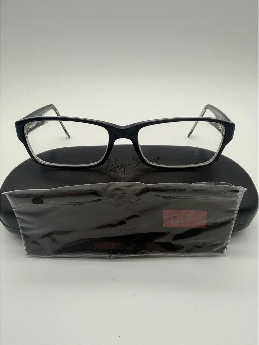 Ray-Ban RX5169 2034 54-16-140 Eyeglasses Frames Black Transparent W/ Case